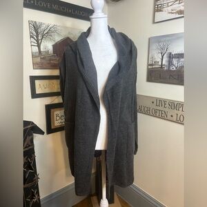 Style & Co. Charcoal Open-Front Cardigan